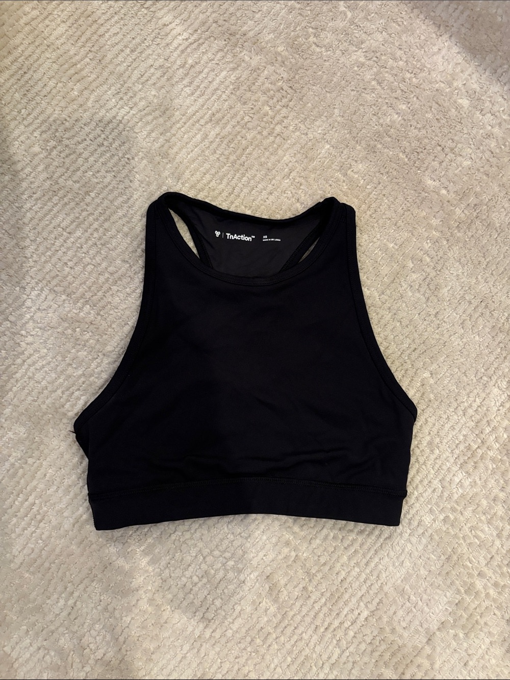 TNA Black High Neck Sports Bra